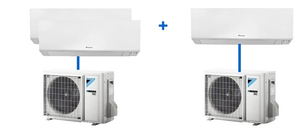 Multi-split airco naast een single-split aircosystemen laten installeren