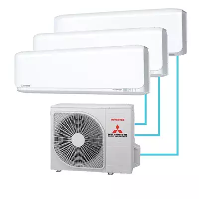 Triple-split airco voorbeeld